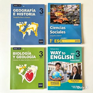 Libros de texto 2º ESO — Lote de 9 libros