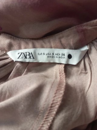 Vestido largo Zara viscosa bordado