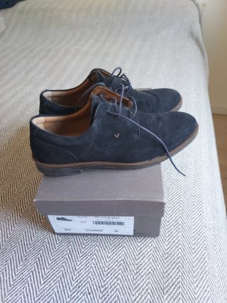 Zapatos Martinelli Ante Azul Marino Talla 42