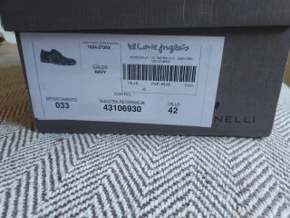 Zapatos Martinelli Ante Azul Marino Talla 42