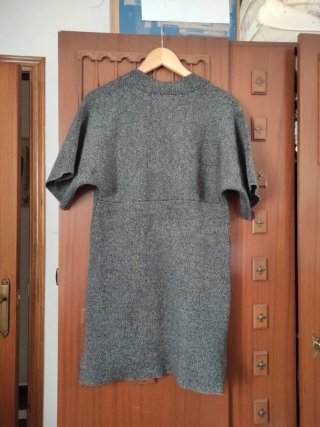 Vestido de invierno gris ZARA jersey