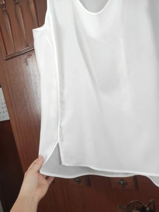 Blusa blanca de tirantes H&M