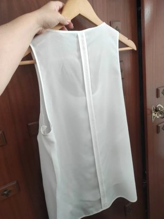 Blusa blanca de tirantes H&M