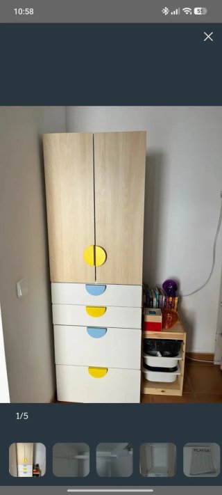 Armario Ikea Småstad Platsa Blanco