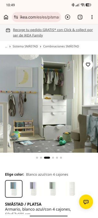 Armario Ikea Småstad Platsa Blanco