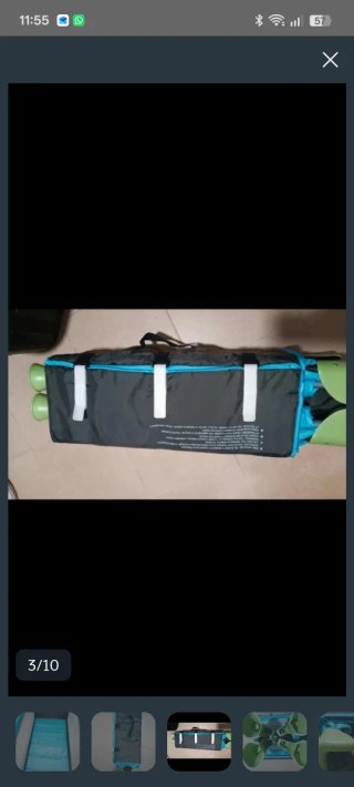 Cuna de viaje azul, con sábanas de regalo