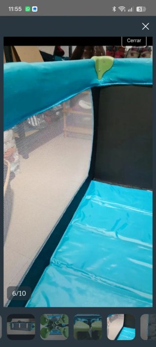 Cuna de viaje azul, con sábanas de regalo