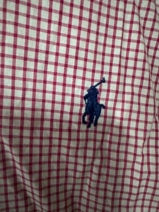Camisa Polo Ralph Lauren cuadros roja hombre