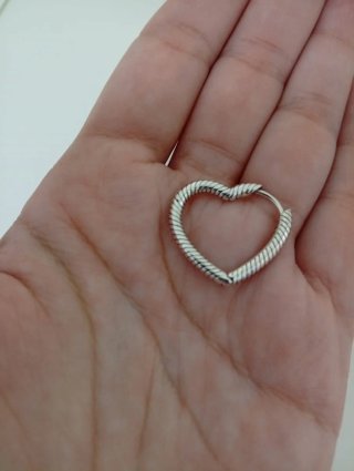 Pendientes Pandora Aro Corazón Plata