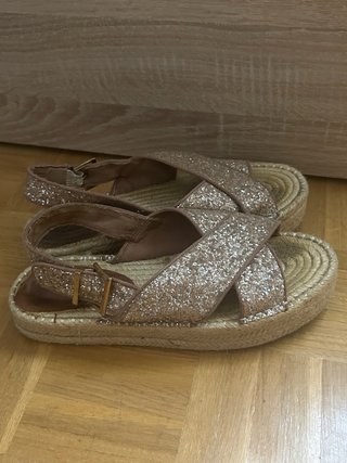 Sandalias plataforma brillantes