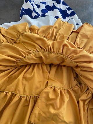 Falda flamenca azul y blanca
