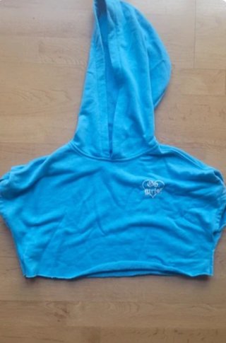 Sudadera Crop Top Azul