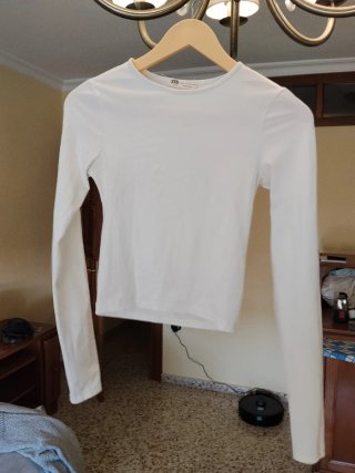 Camiseta STR básica manga larga blanca Talla S