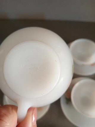 Servizio 6 tazze Arcopal con piattini
