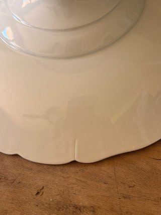 Frutero compotier porcelana blanca Limoges