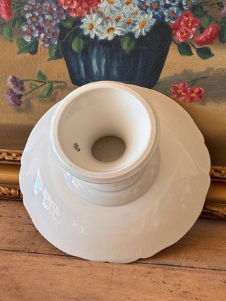 Frutero compotier porcelana blanca Limoges