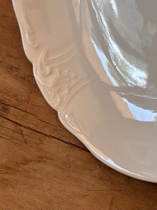 Frutero compotier porcelana blanca Limoges