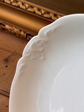 Frutero compotier porcelana blanca Limoges