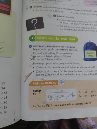 Matemáticas 4 Primaria