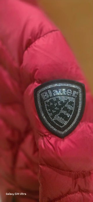 Piumino Blauer donna rosso onde