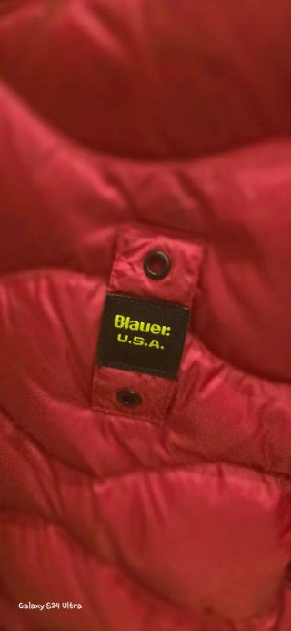 Piumino Blauer donna rosso onde