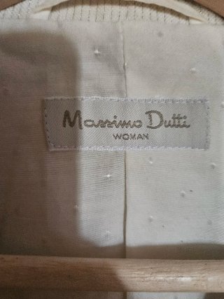 Blazer Massimo Dutti Beige con Brillo