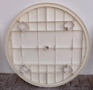 Mesa redonda de plástico