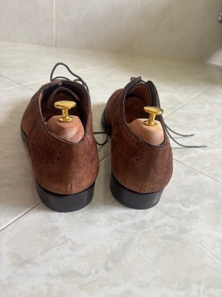 Zapatos Oxford Brogue Ante Marrón Pedro del Hierro