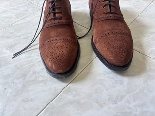 Zapatos Oxford Brogue Ante Marrón Pedro del Hierro