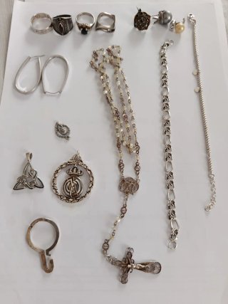 Lote de Joyas de Plata