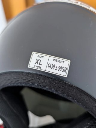 Casco Moto Zeus Negro Talla XL