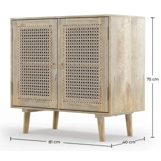 Aparador Nórdico Madera y Mimbre