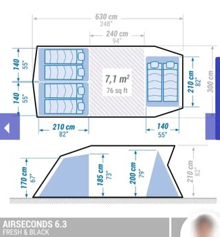 Tienda campaña Quechua Air Seconds 6.3XL