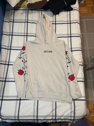 Sudadera H&M Beige con Rosas