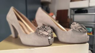 Zapatos Unisa Talla 37 Fiesta Beige/Gris
