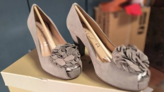 Zapatos Unisa Talla 37 Fiesta Beige/Gris