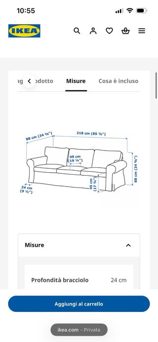 Divano 3 posti Ikea beige