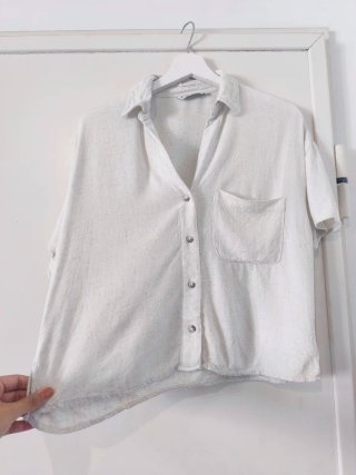 Camisa Lino manga corta L