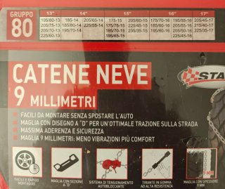Catene Neve 9mm Gruppo 80