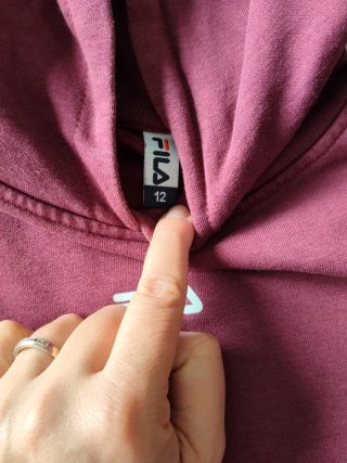Sudadera Fila niño color burdeos