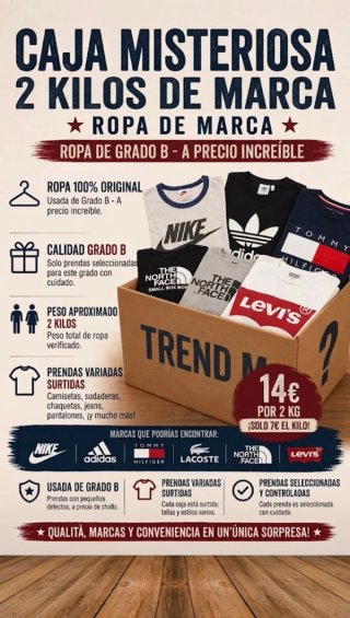 Caja Misteriosa 2kg Ropa Marca Grado B