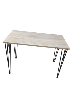 Mesa auxiliar madera patas metálicas