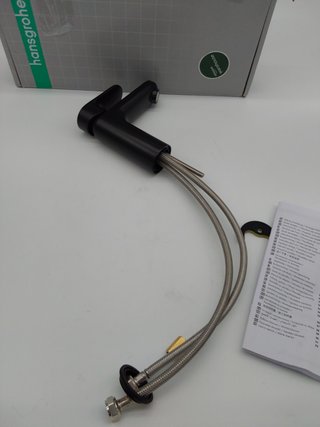 hansgrohe Vernis Blend Grifo monomando de lavabo 100, sin vaciador automático, negro mate, 71580670