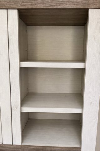 Vitrina/Estantería Salón Madera y Cristal