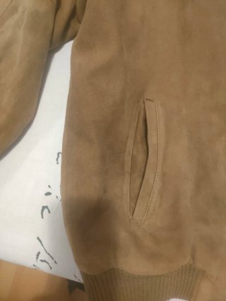 Cazadora Piel Vuelta Unisex Marrón...