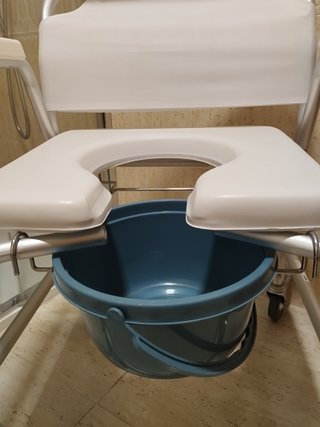 Silla orinal ducha con ruedas
