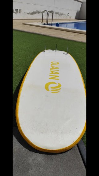 Tabla de surf corchopan amarilla