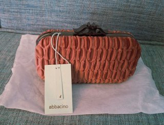 Bolso de fiesta Abbacino rosa y dorado
