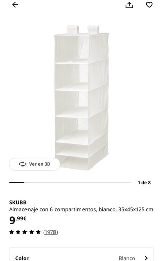Organizador de ropa colgante