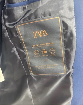 Traje Zara Azul Marino Caballero Talla M